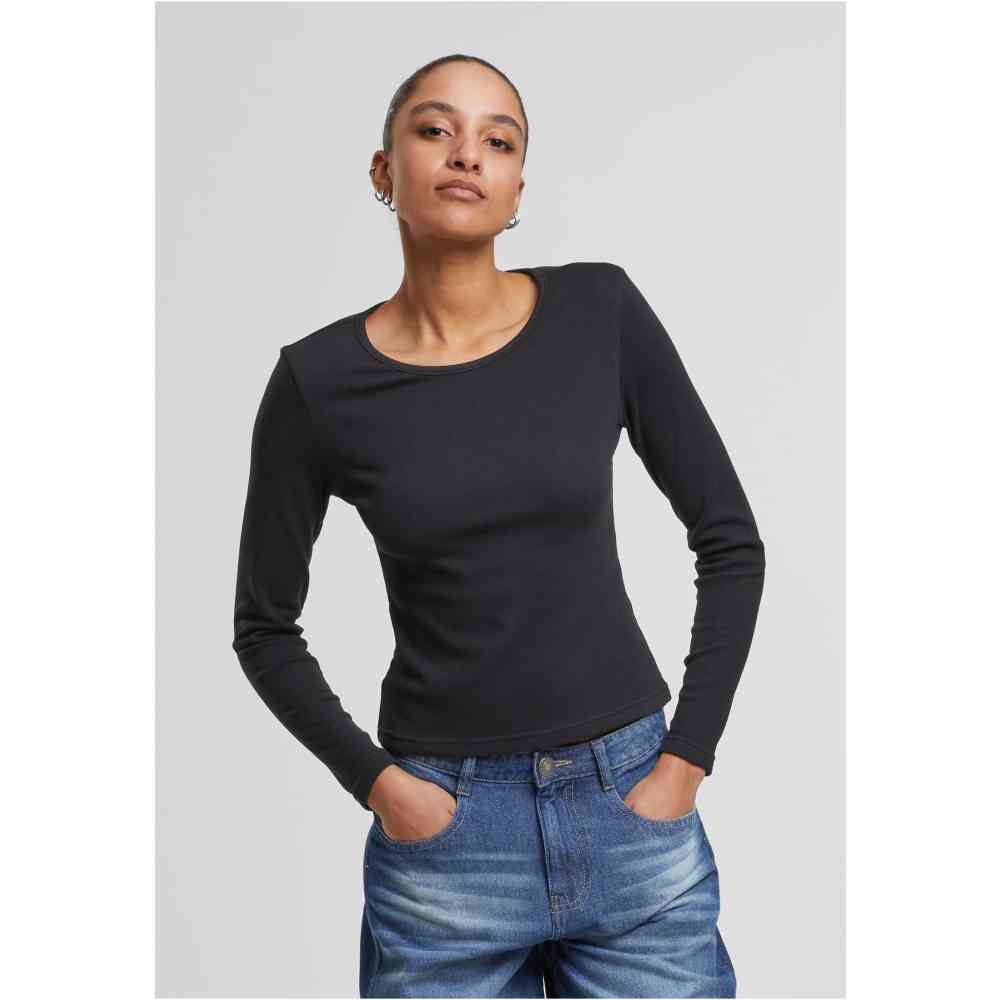 Urban Classics - Heat slim Longsleeve top - Zwart